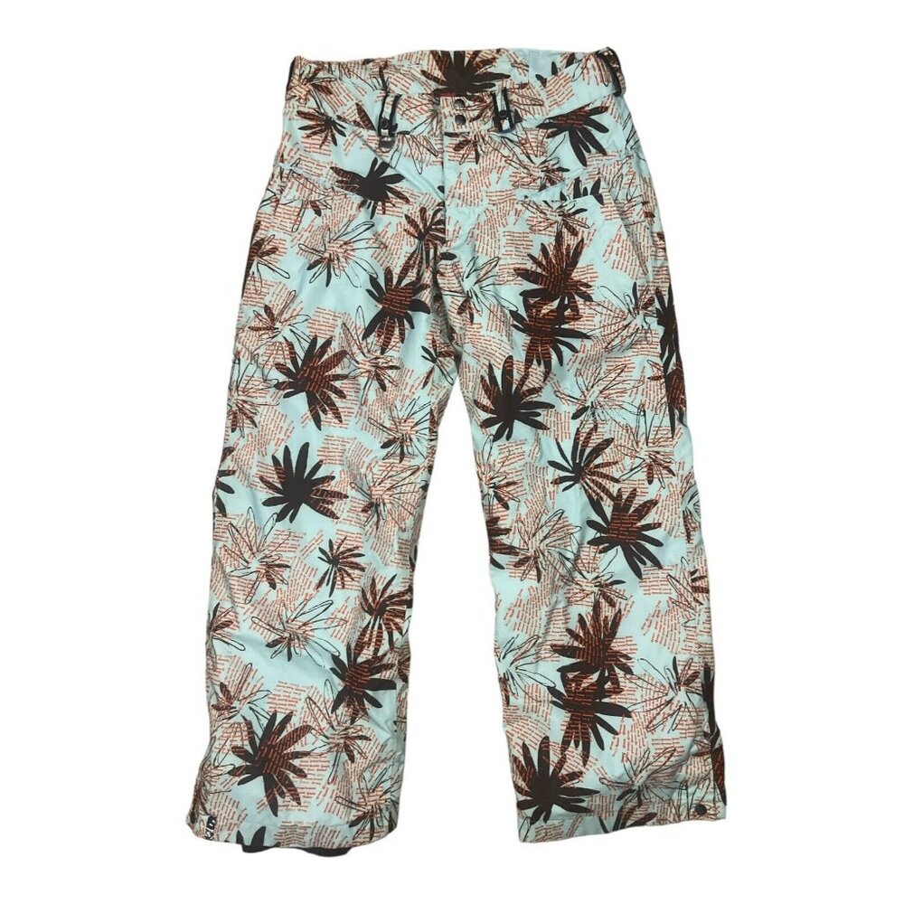 Bonfire Chroma Snowboard Pants MEDIUM WOMEN All Over Print Cargo Pockets